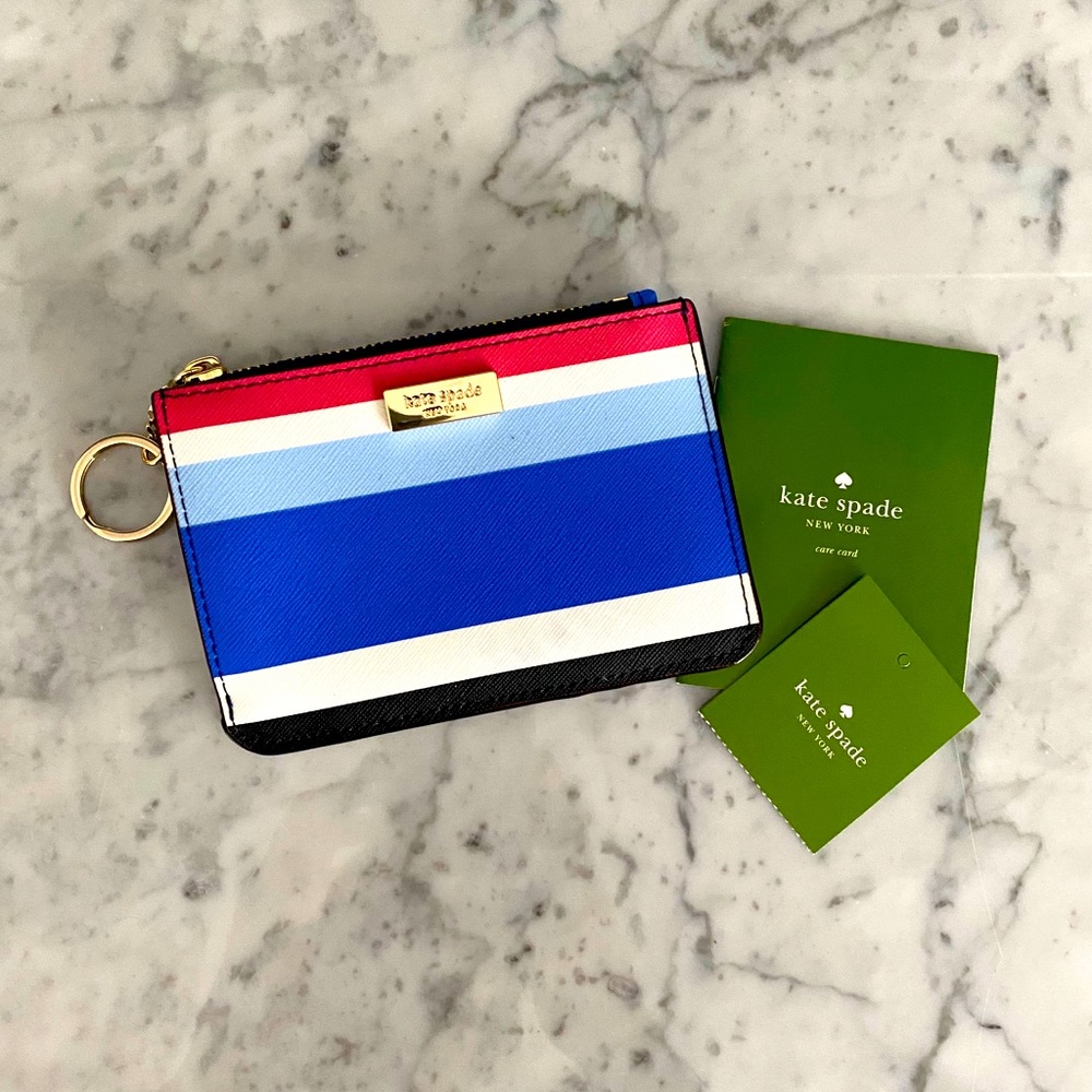 Kate Spade card case, coin purse, and keychain.